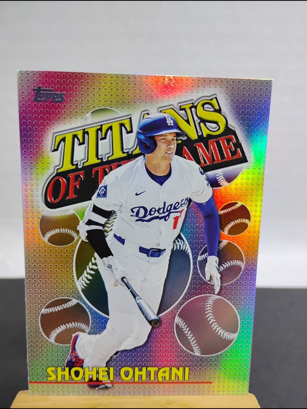 Topps Shohei Ohtani Holographic Rainbow Dodgers Card